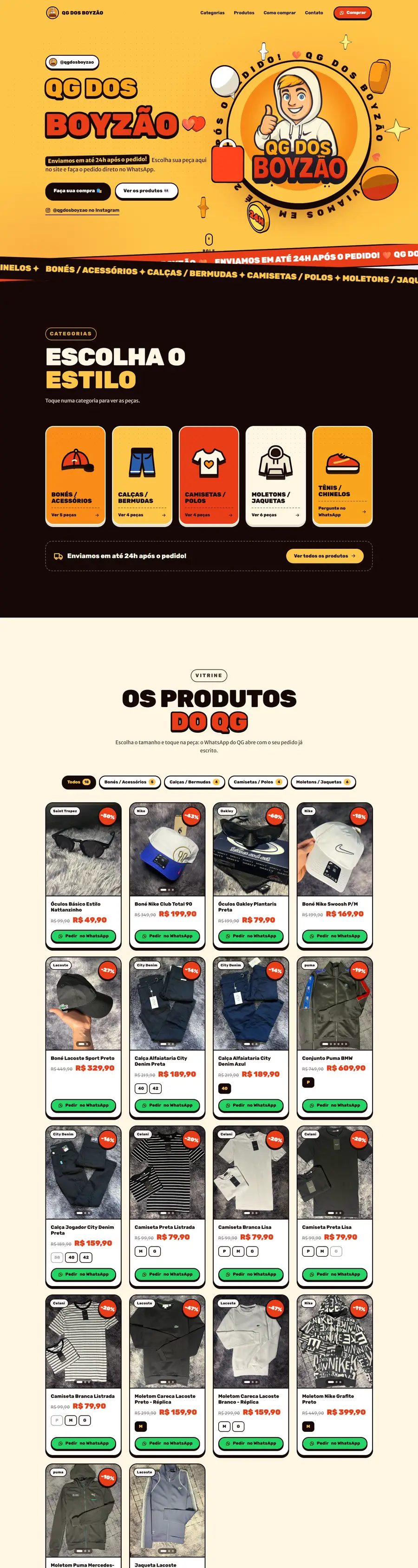 Site do QG dos Boyzão